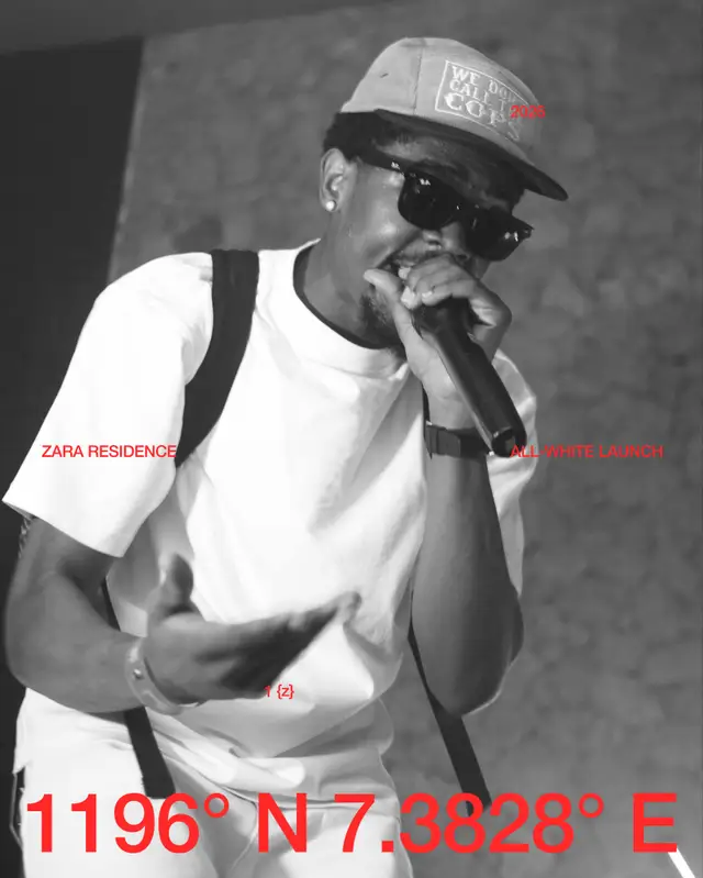 An MC on the microphone during the launch